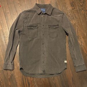 Zara Men's Charcoal Button Down Shirt (10/10)